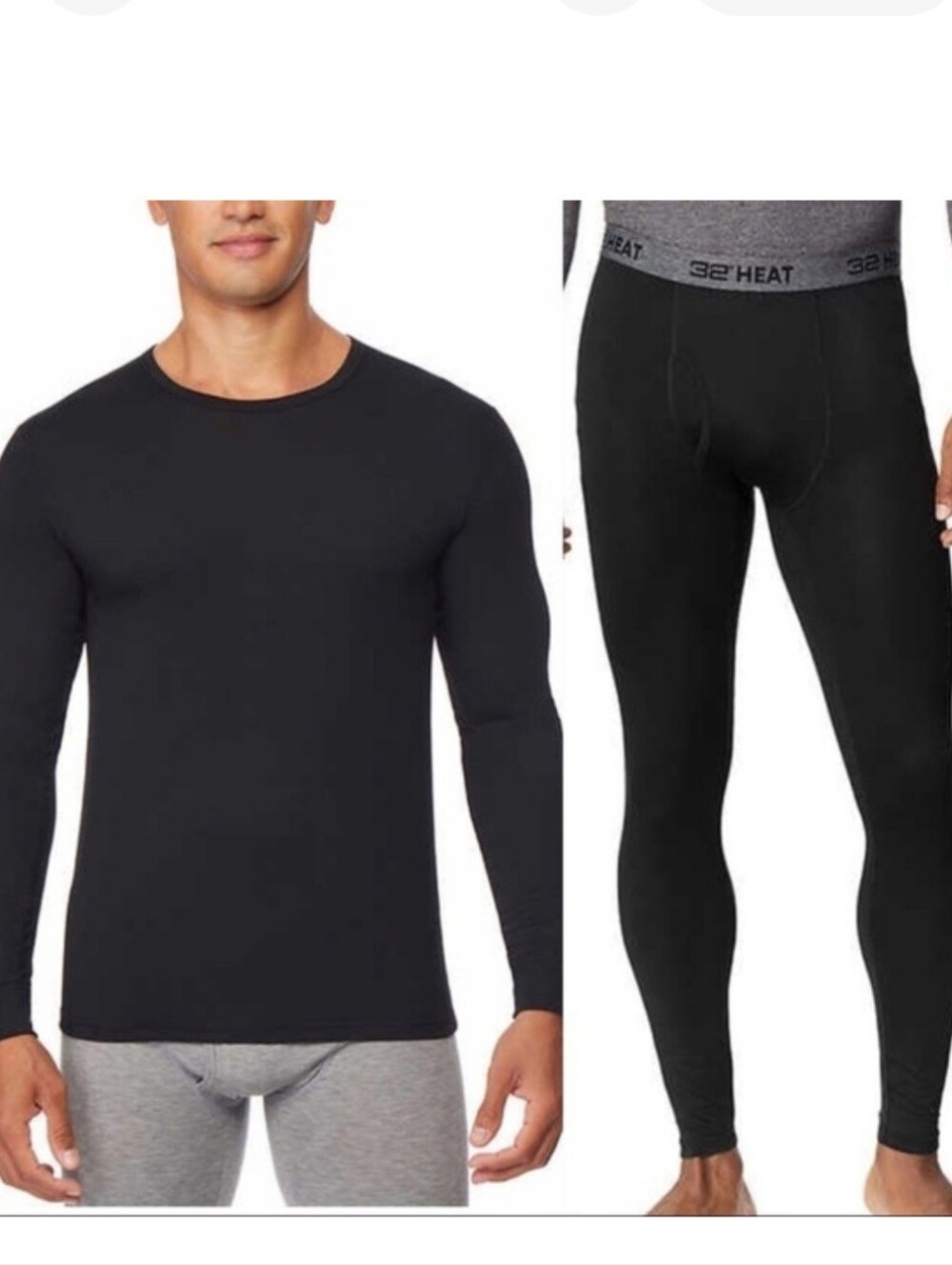 32 Degrees Heat Thermal Base Layer Pants & Shirt Bundle, Men's M, NWT